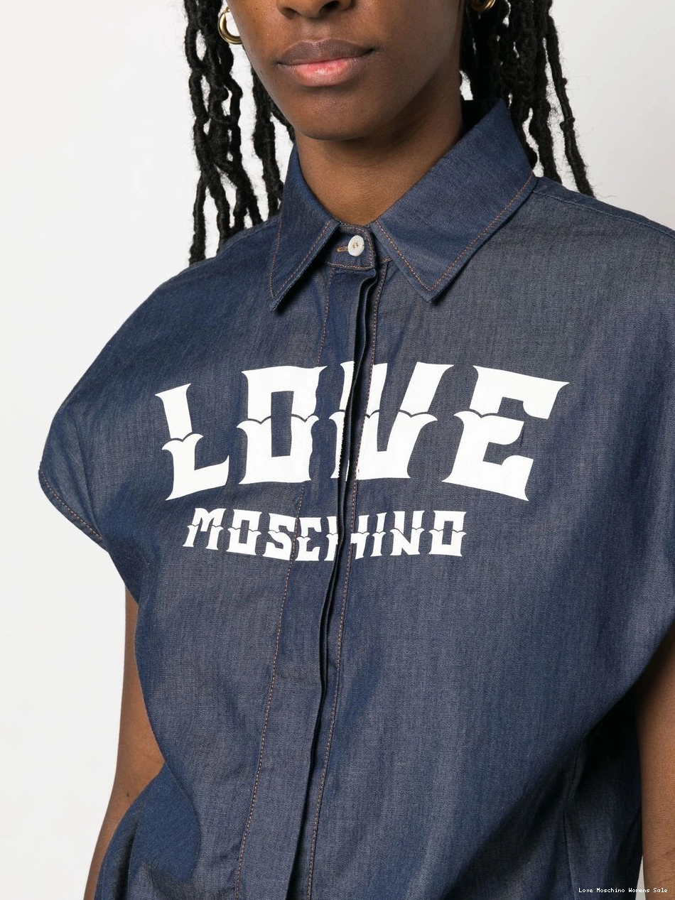 Affordable Love Women logo-print shirt Moschino 0420